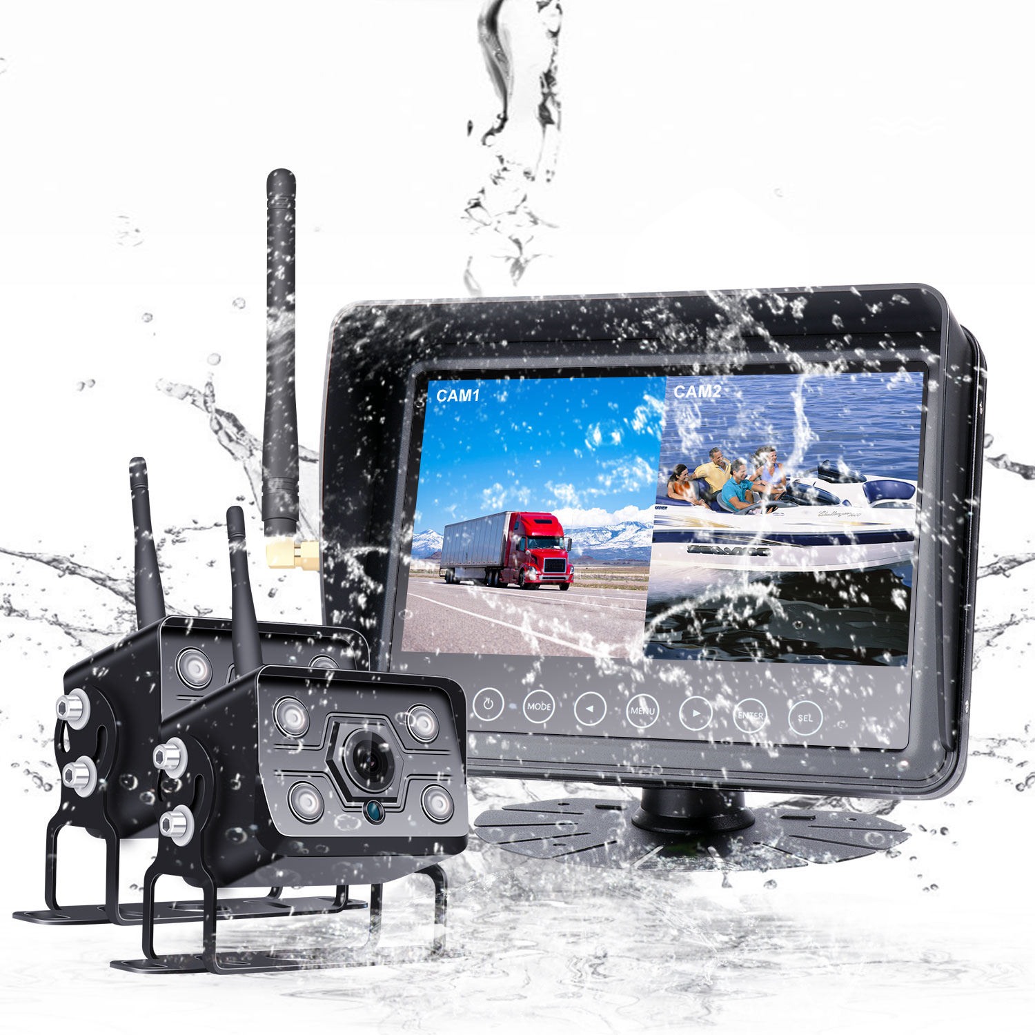 waterproof wireless backup car camera rearview monitor system reversing camera